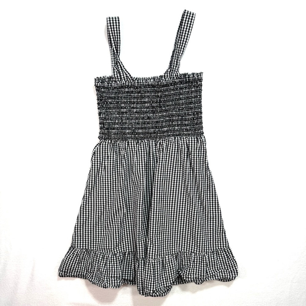 LOFT Women's Dress Straps Gingham Black White Size Small S Lightweight Midi Soft - Picture 2 of 3